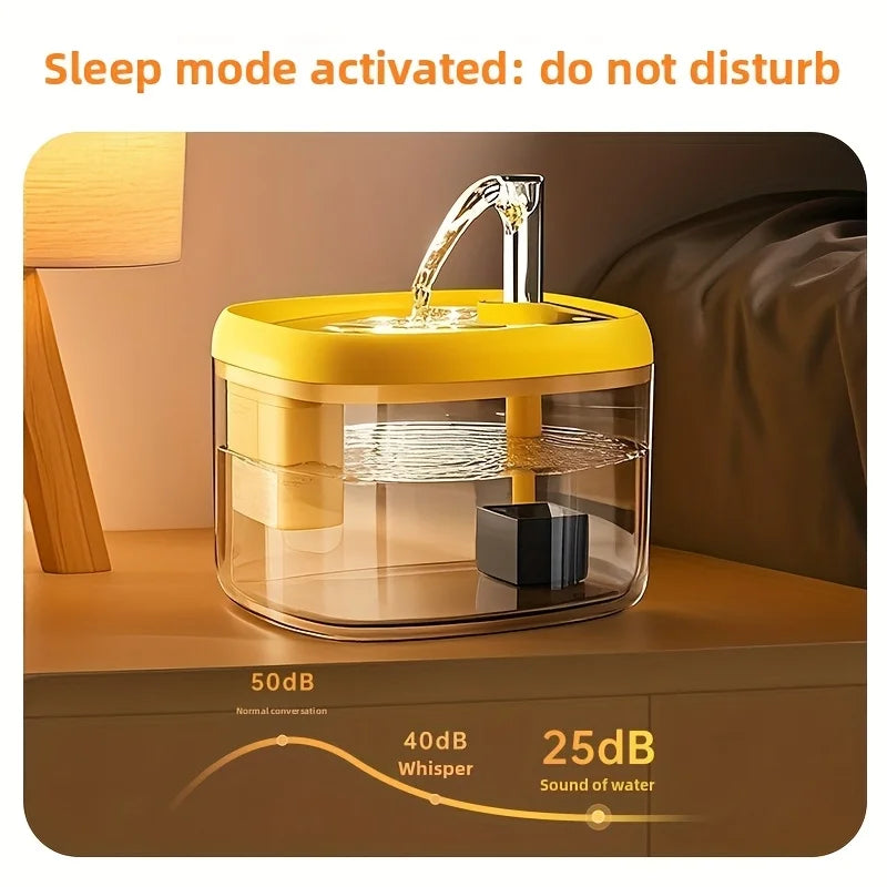 Custom 1.5L Smart Pet Water Dispenser for Dogs and Cats USB Powered Quiet Automatic Cat Water Fountain with Faucet Spout