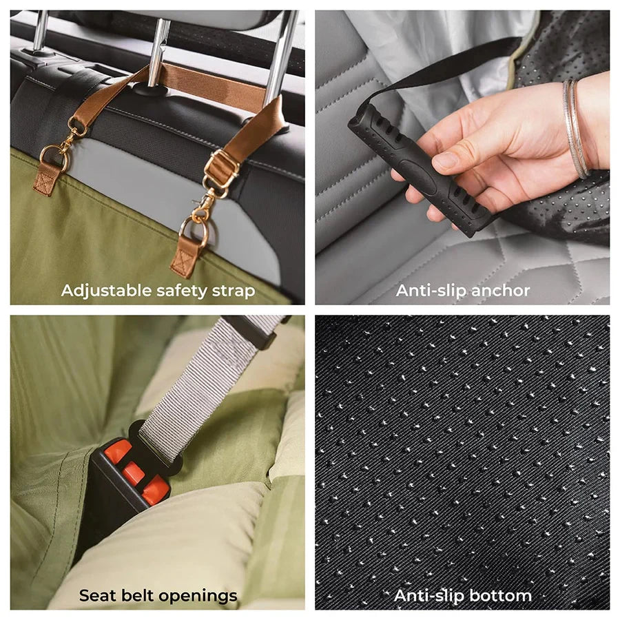 Chessboard Travel Bolster Dog Car Seat Luxury Dog Beds Pet Beds Pet Car Seat with Safety Buckle Car Seat Covers Customized LOGO