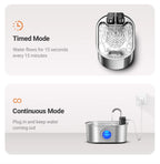 OEM 3.2L Stainless Steel Cat Water Fountain Wireless Sensor Smart Automatic Dog Water Dispenser Drinking Fountain 4000mAh