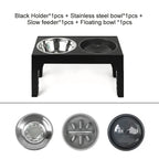 Elevated Dog Bowls with Slow Feeder Dog Bowl Stainless Steel Bowls Adjustable Pet Feeder Stand for Large Medium Dog Products