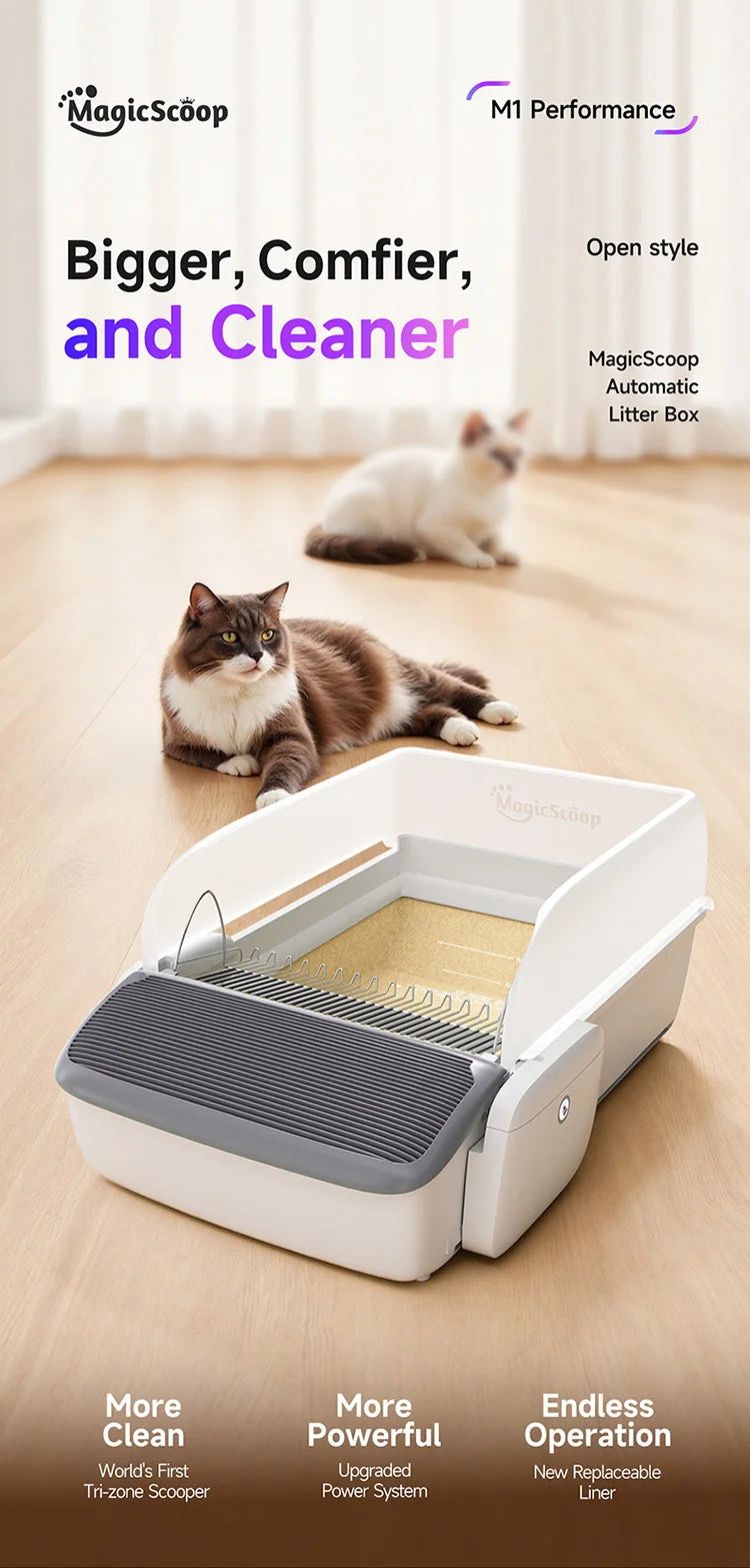 US Warehouse Automatic Cat Toilet Self-cleaning Intelligent Cat Litter Box App Remote Control Automatic Cat Toilet Litter Box