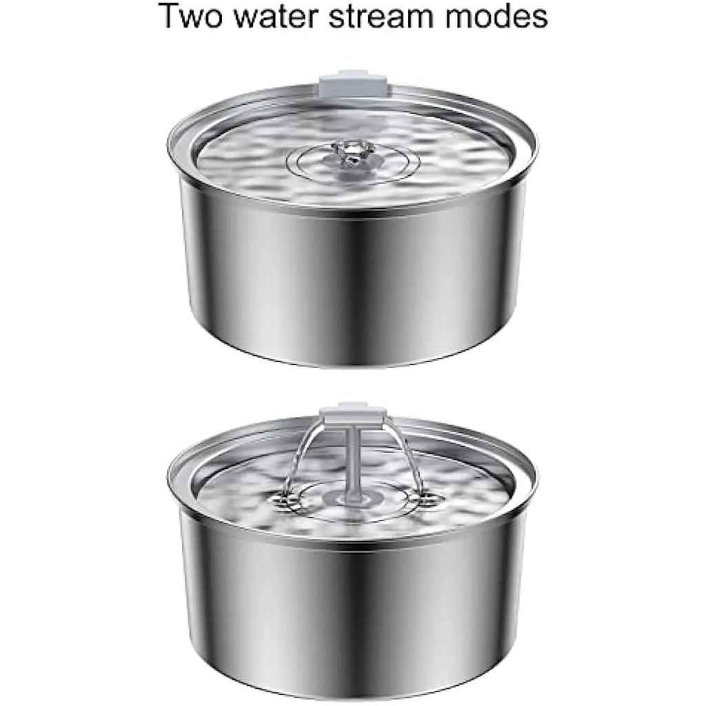 3.2L Automatic Cat Water Fountain Stainless Steel Pet Water Fountain with Carbon Filters Automatic Cat Fountain with Quiet Pump