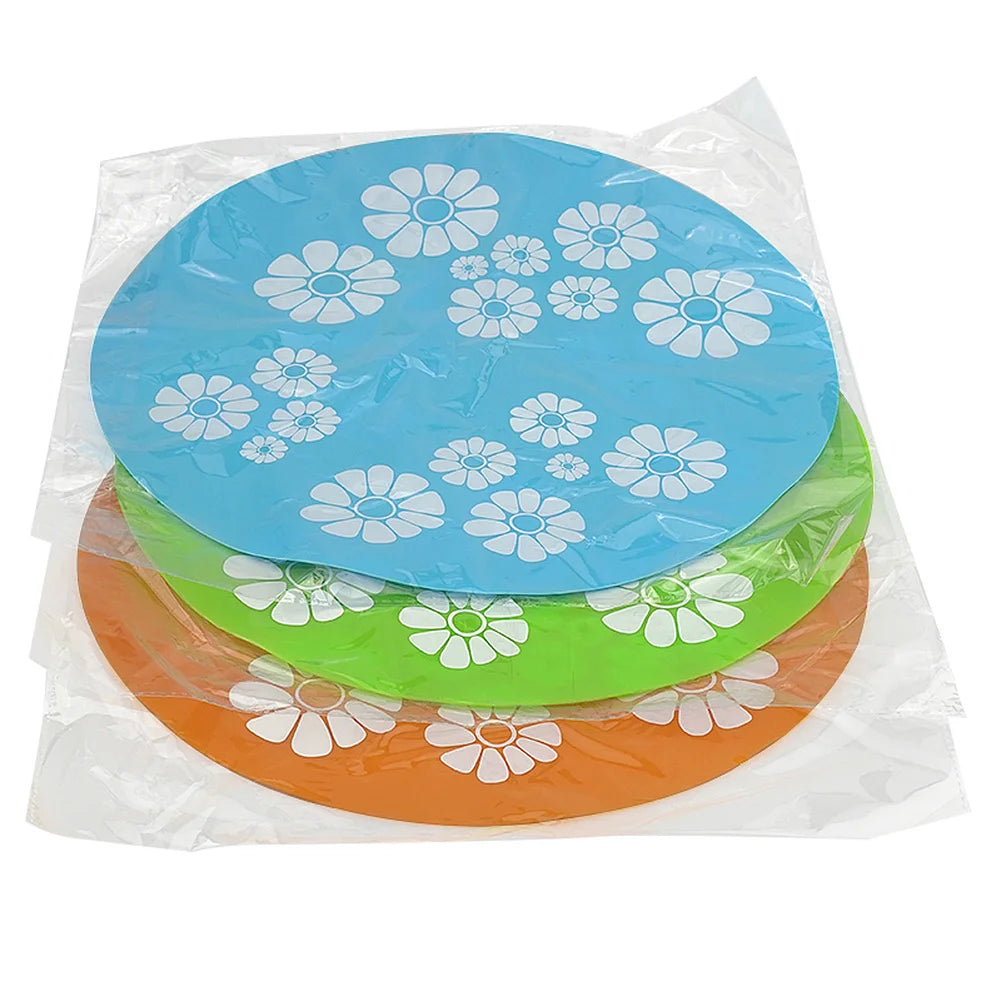 Silicone Pad Non-slip Mat for Automatic Cat Water Fountain Flower Print Silicone Pad for Dogs Cats Pet Dispenser Anti-slip Mat