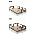 Large Carbon Steel Dog Bed Off-The-Ground Moisture-Proof with Removable Washable Feature Universal Camp Pet Bed for Summer