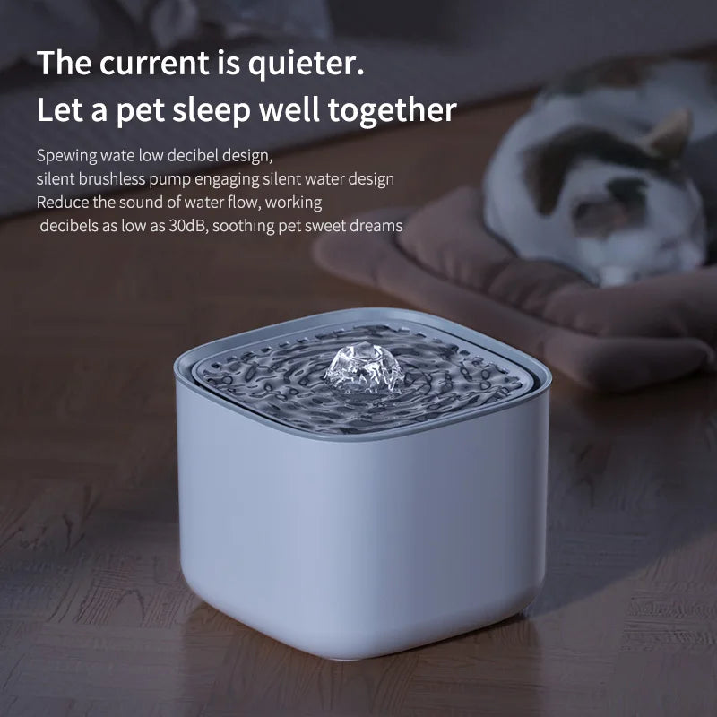 3L Large Capacity Pet Dog Cat Water Fountain with Circulating Filter Automatic Pet Water Dispenser with USB Port for Pets