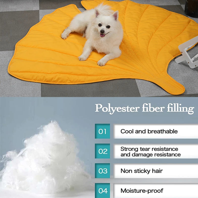 Decorative 3D Leaves Shaped Pet Blanket Cushion Household Cat Dog Blanket Soft Cooling Dog Mat Blankets for Dog Bed Couch Sofa
