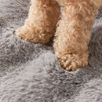 Custom Winter Comfortable Pet Dog Bubble Imitation Rabbit Fur Pet Bed Thickened Warm Anti-Slip Soft Pet Pad Cat Bed Dog Bed
