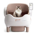 Automatic Cat Litter Box Large Space Smart Tray Self-cleaning Cats Litter Tray Open-top Odor Eliminator APP Control Cat Toilet