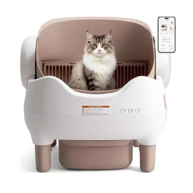 Automatic Cat Litter Box Large Space Smart Tray Self-cleaning Cats Litter Tray Open-top Odor Eliminator APP Control Cat Toilet