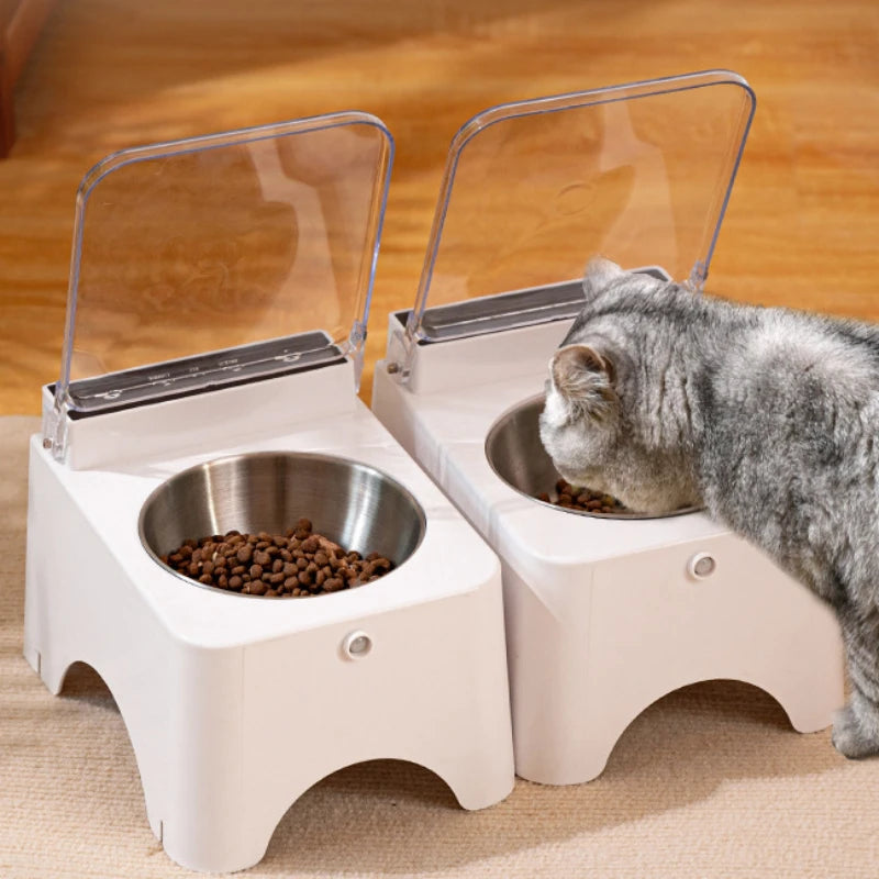 Smart Cat Feeder Plastic Cat & Dog Automatic Infrared Sensor Intelligent Lid Opening Anti-Mouse Pet Food Bowls