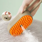 Rechargeable Cat Steamy Brush with Leave-In Serum Self Cleaning Steam Cat Brush Pet Comb for Cats and Dog Cleaning Brush