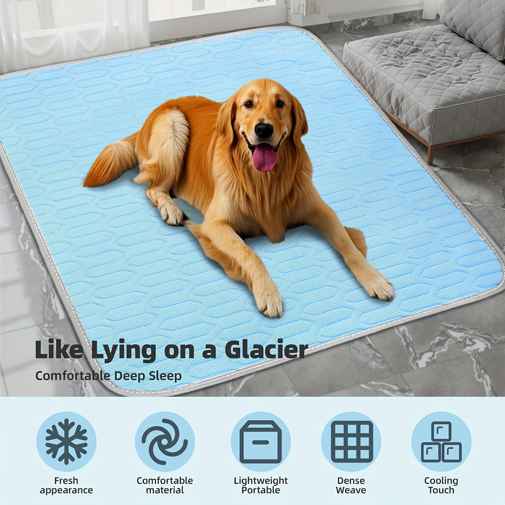 Modern Soft Summer Pet Cooling Mat & Sleeping Pad for Dogs & Cats Sweat-Absorbent Surface Lightweight
