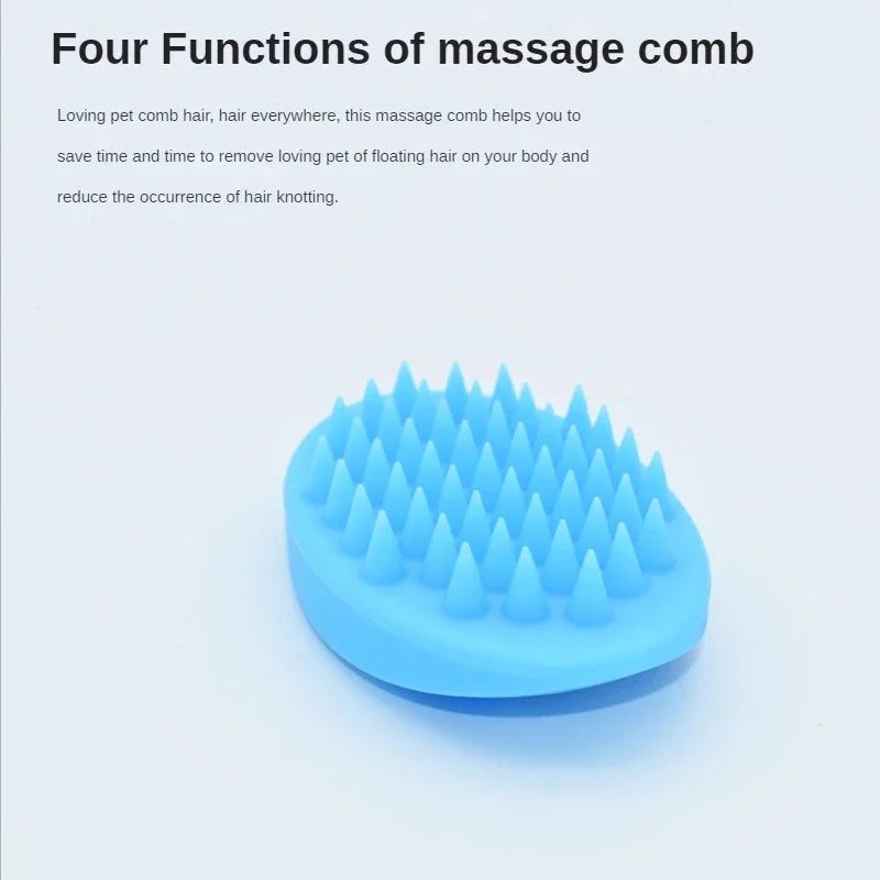 Pet Dog Bath Brushes Silicone Massage Shampoo Portable Cat Shower Brush Pet Grooming Dog Cleaning Tools Dog Products