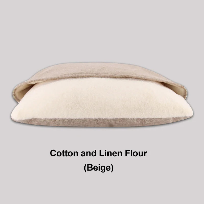 Cozy Cat Nest Pet Bed Winter Warm Semi-Closed Cotton Linen Modern Removable Washable Koala Pocket Bed for Cat Sleeping Summer