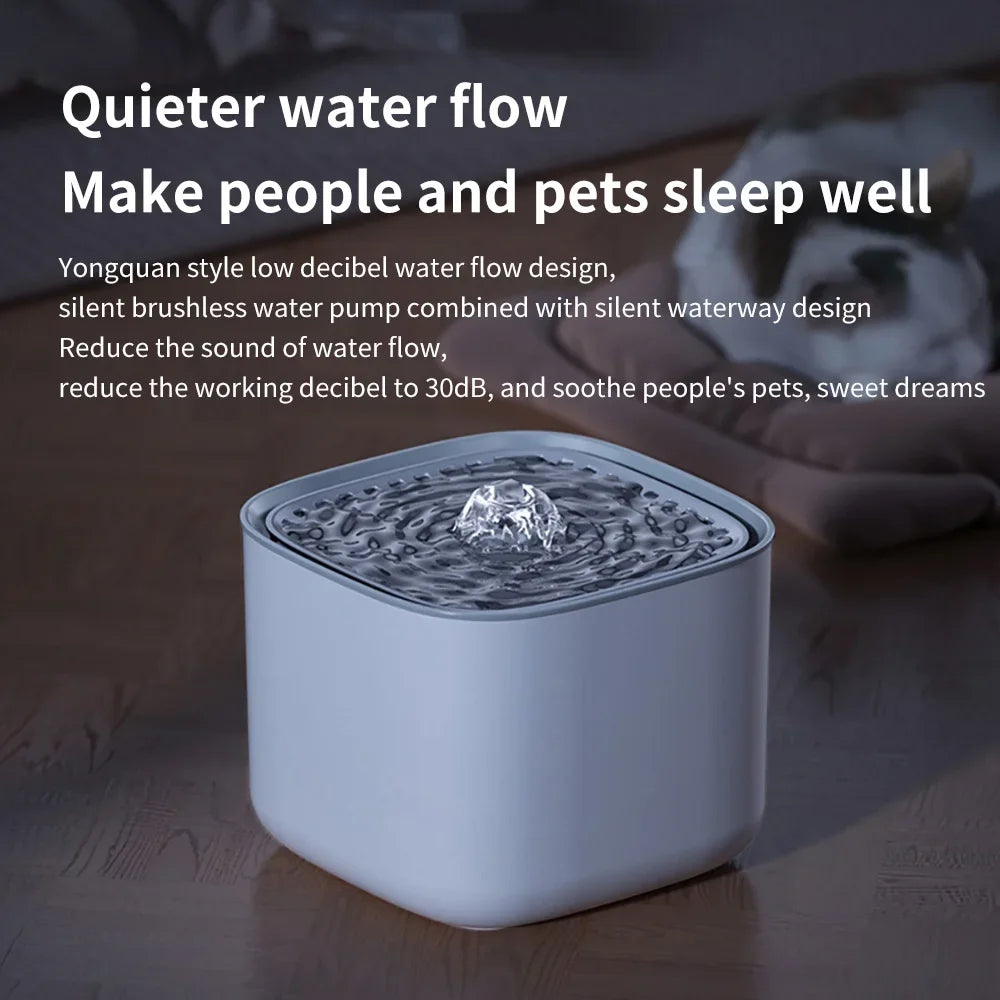 3L Large Capacity Automatic Pet Dispenser Pets Cat Water Fountain Cats Fountain Mute Pump Cat Puppy Water Dispenser with Filter