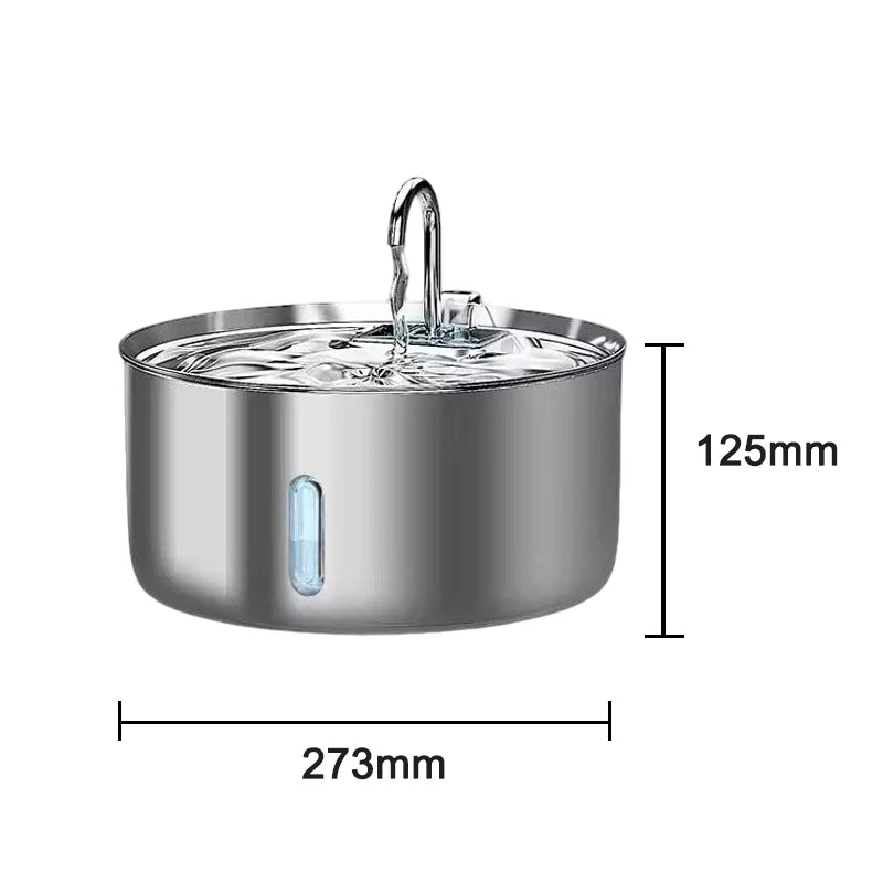 7L Large Capacity Pet Water Dispenser Automatic Cat Water Fountain Intelligent Circulation Stainless Steel Dog Water Dispenser