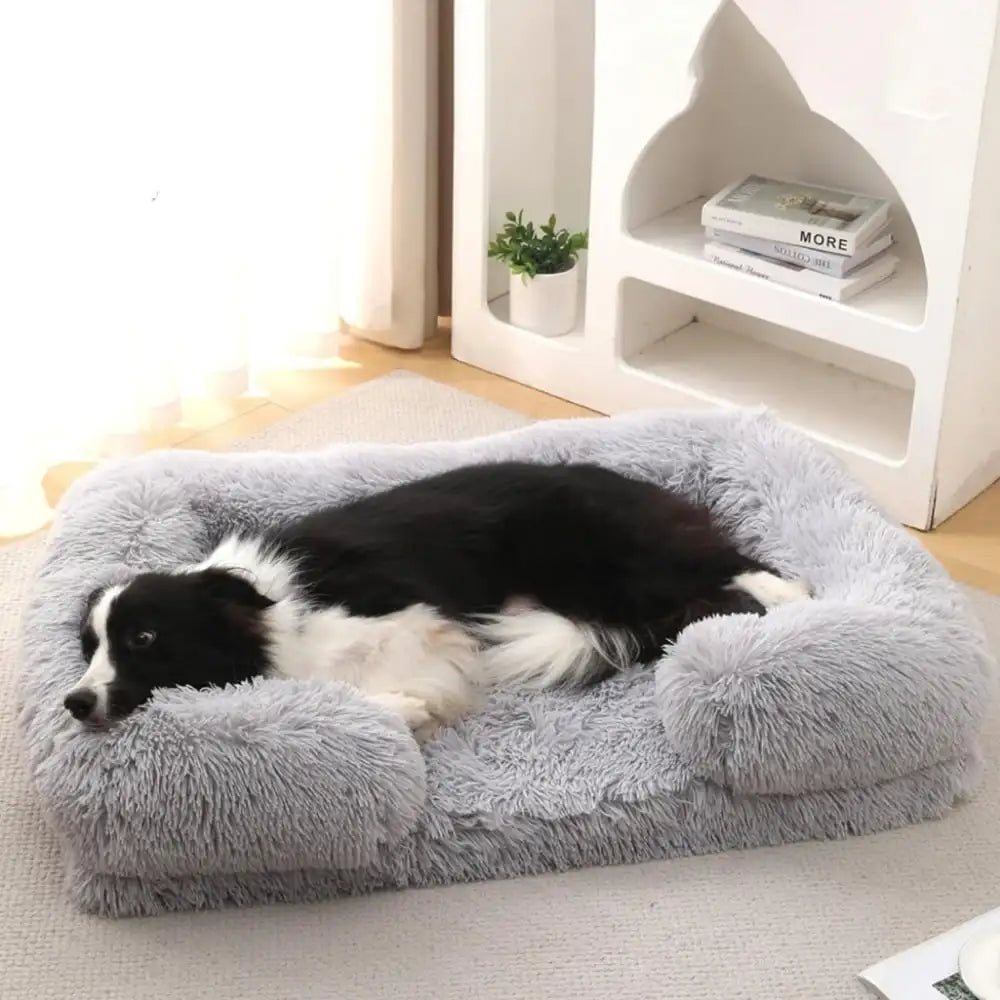 Orthopedic Dog Beds for Large Dogs Fluffy Large Dog Bed with Removable Washable Cover Non-Slip Bottom Foam Couch Bed