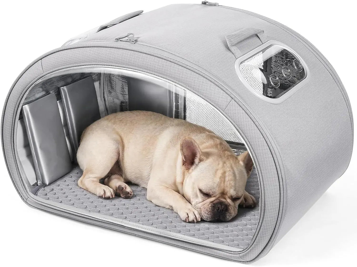Custom Cat Carrier with Cooling Mat for Small Dogs Cats Outdoor Cat Bed with Insulation and 6 Ice Packs Cooling for Cat and Dog