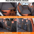 Heavy Duty Pet Car Seat Cover Car Travel Bed for Dogs Gray Car Seat Cushion for Dogs Dog Travel Hammock for Car Christmas Gift