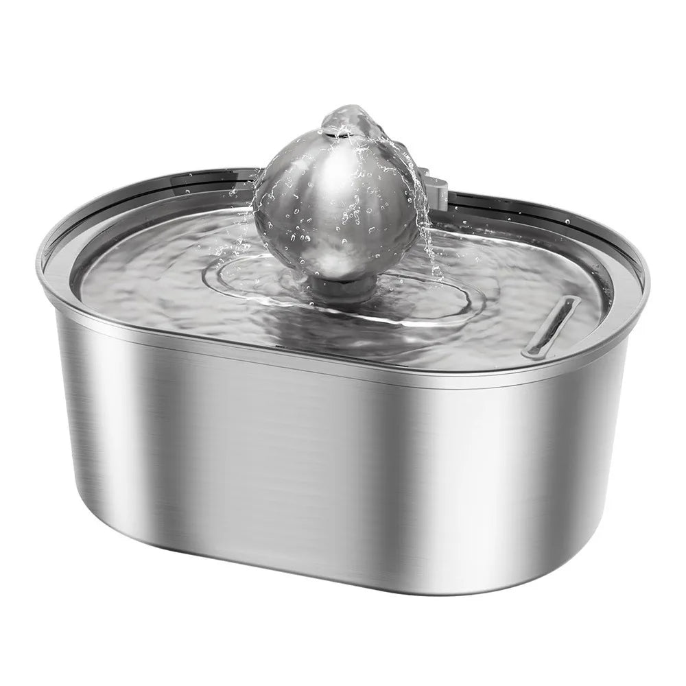 Hot Selling Custom 3.2/4L Stainless Steel Pet Water Dispenser with Water Level Wholesale Cat Water Fountain Manufacturer OEM ODM