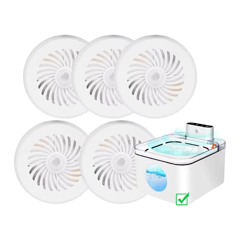 5pcs Replacement Filters for Wireless 3L Pet Water Dispenser Automatic Cat Water Fountain Products