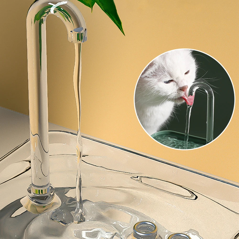 1.5L New Transparent Cat Water Fountain Cat Fountain Electric Recirculate Filtering Drinker Pet Water Dispenser Cat Products