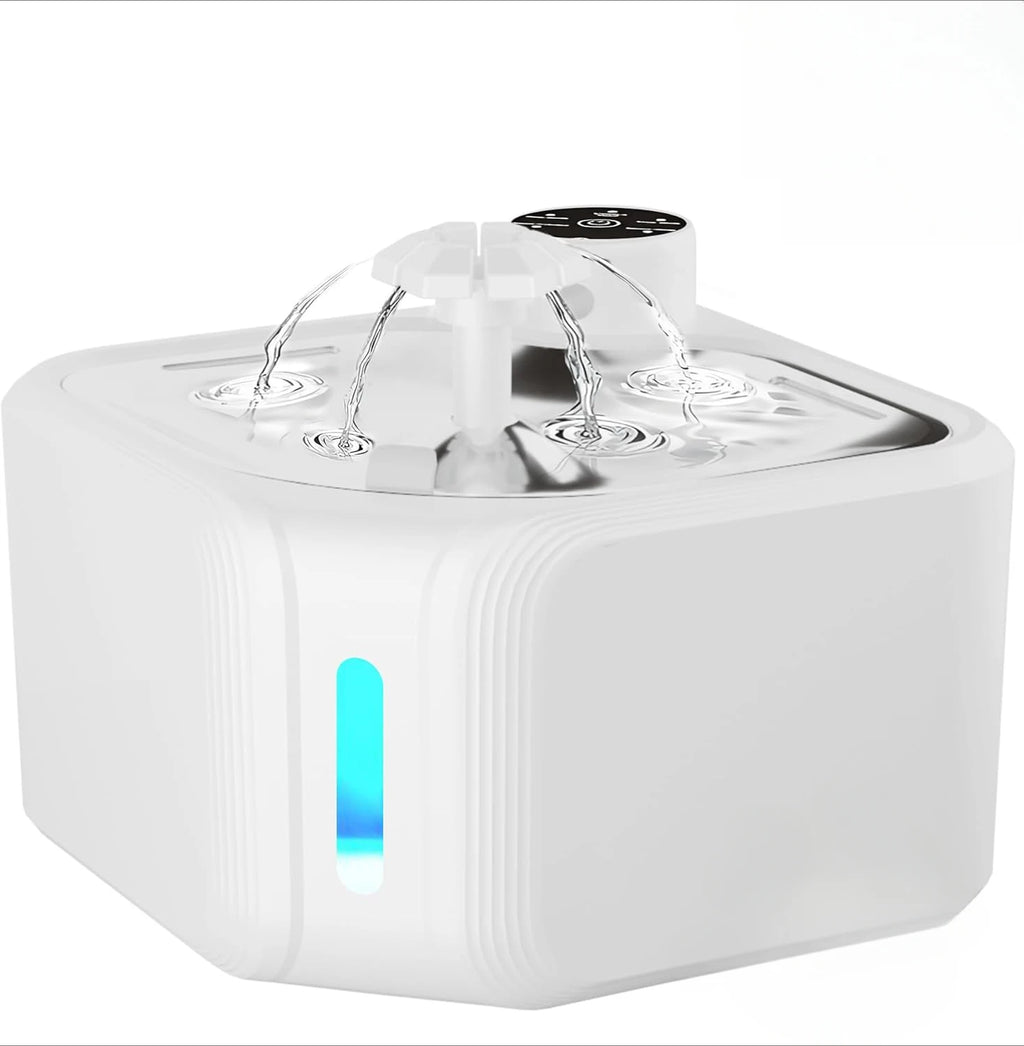 Wireless Cat Water Dispenser with Replacement Filters 108oz/3.2L Pet Water Fountain 1800mah Battery Operated with Sensor