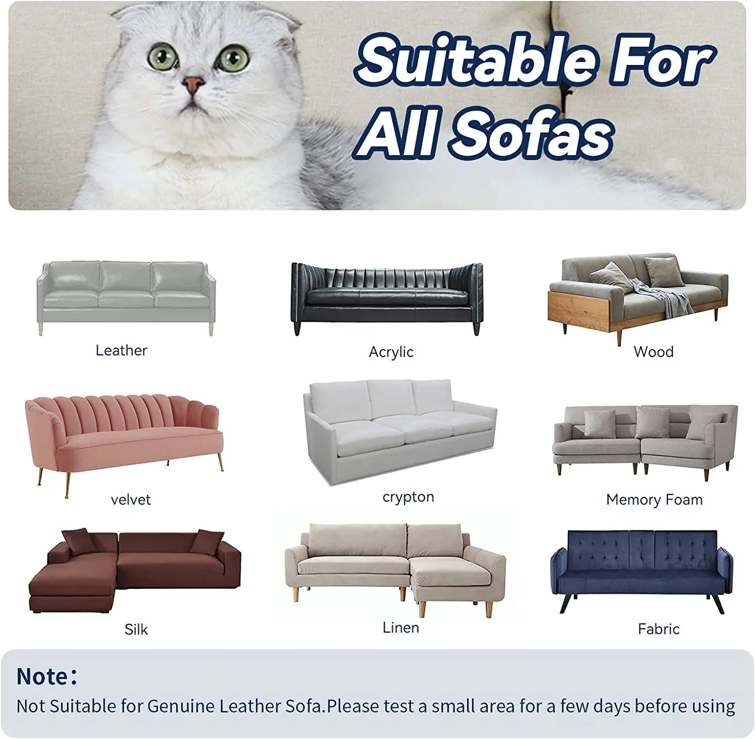 2 Pack Cat Scratch Protector Sofa Furniture Clear Kitten Cat Scratch Single-Sided Interactive Cat Toys Couch Protector Guards