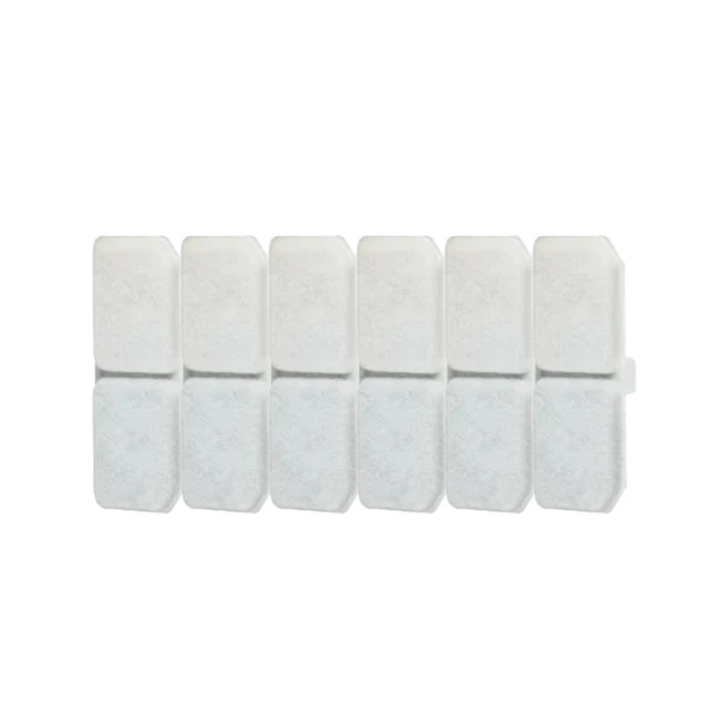 Portable 6PCS Cat Water Fountain Filters Replacement Activated Carbon Pet Dog Cat Water Dispenser with Coconut Activated Carbon