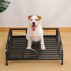 Large Carbon Steel Dog Bed Off-The-Ground Moisture-Proof with Removable Washable Feature Universal Camp Pet Bed for Summer