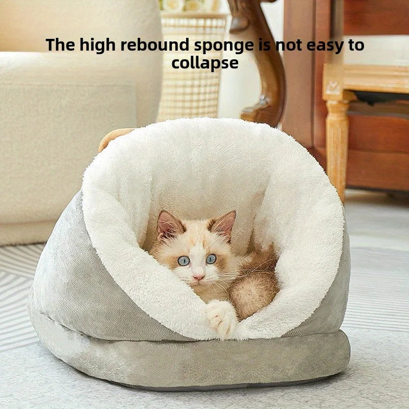 Soft Cat Nest Winter Warm Sleeping Bag Closed Special Cat Mattress Winter Slippers for Small Cats Bed
