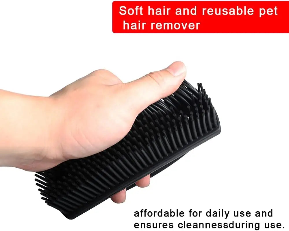 Rubber Pet Hair Removal Brush Silicone Lint Debris Remover for Dog Cleaning and Grooming Efficient Cat Brush