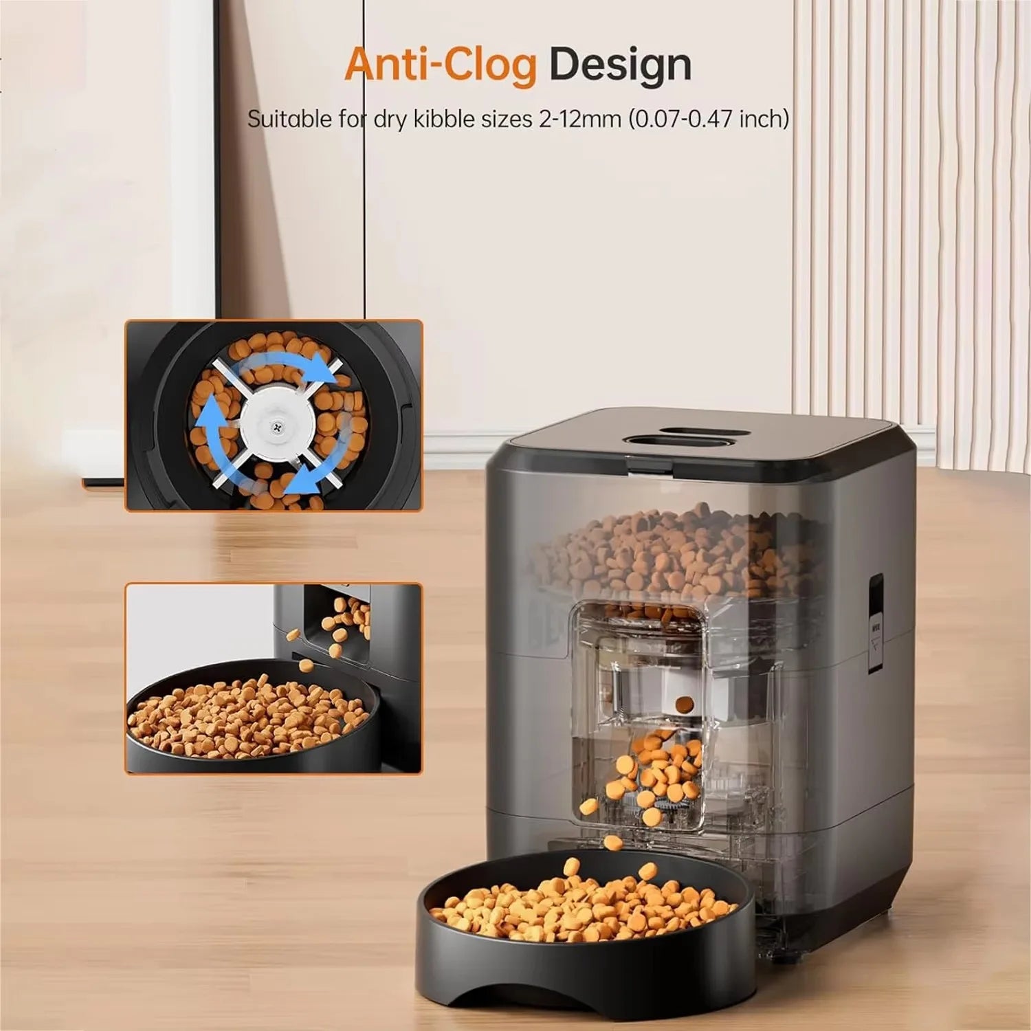 Hot Selling Automatic Pet Feeder Smart Dog Feeder 2L/67.63oz Button Control Dog Slow Food Timed Smart Cat Food Dispenser