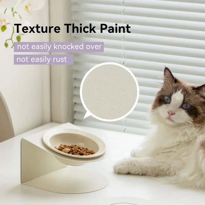 Ceramic Cat Bowl Small Dogs Height Adjustable Protecting Cervical Spine Anti Overturning Food and Water Feeding Bowls
