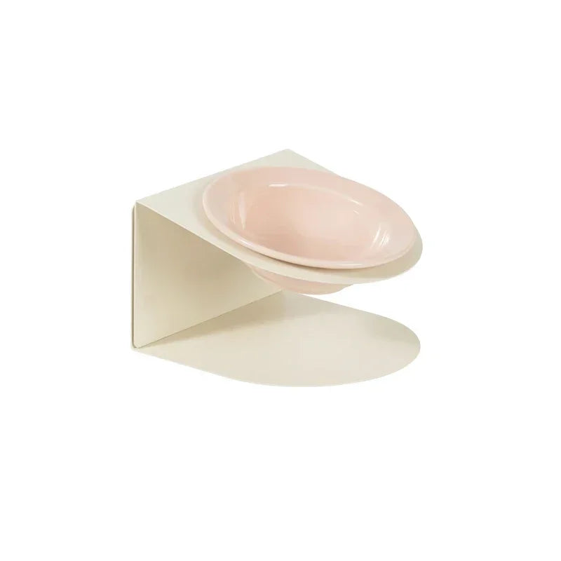 Ceramic Cat Bowl Small Dogs Height Adjustable Protecting Cervical Spine Anti Overturning Food and Water Feeding Bowls