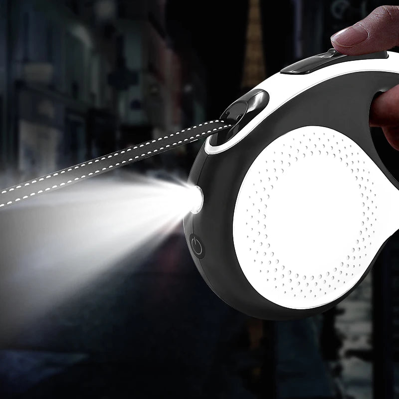5M Dog Leashes LED Light Retractable Pet Leads Traction Rope Belt Durable Automatic Large Dog Cat Walk Leash Design Dog Products