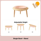 Ceramic Cat Bowl with Wood Stand High Shelf Tableware Set Puppy Double Food Bowls Small Dog Water Bowl Cat Feeder Pet Supplies