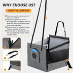 Small Medium Dog Car Seat Booster with Waterproof Mat Oxford Material Pet Travel Protector with Portable Storage Pocket