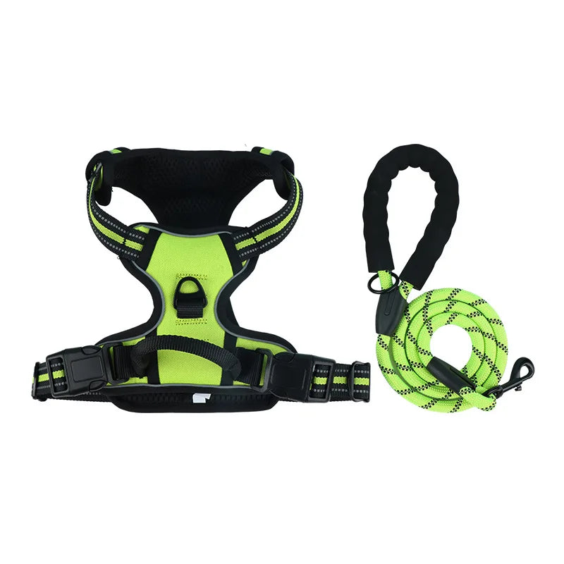 Dog Harness for Large Dogs No Pull Vest with Reflective Strip Control Handle Adjustable Comfortable for Easy Walking Pet Harness