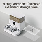 Electric Smart Automatic Pet Feeder with Double Bowl for Cats & Dogs
