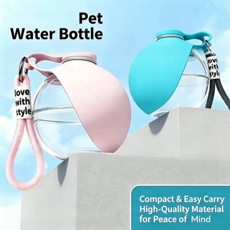 Custom LOGO 285ml Portable Dog Water Bottle Outdoor Dog Water Bottle Foldable Silicone Pet Water Bottle OEM ODM