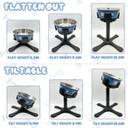 Adjustable Non-Slip Raised Dog Bowl Portable Collapsible Tilted Feeding Stand for Medium and Large Breeds 3 Heights