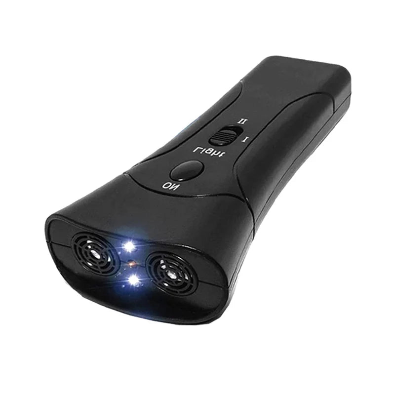 Dropshipping Electronic Pet Dog Repeller LED Ultrasonic Anti Barking Device Ultrasonic Anti Bark Training Equipment Battery Work