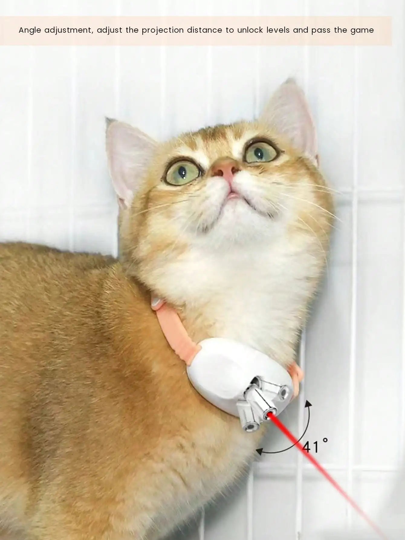 Automatic Eco-Friendly Silicone Cat Laser Pointer Collar Toy Electric Smart Amusing USB Rechargeable Interactive