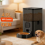 OEM 4L/6L Automatic Pet Feeder Smart Pet Feeder Slow Pet Food Dispenser WIFI TUYA APP Time Seting Smart Cat Feeder Manufacturer
