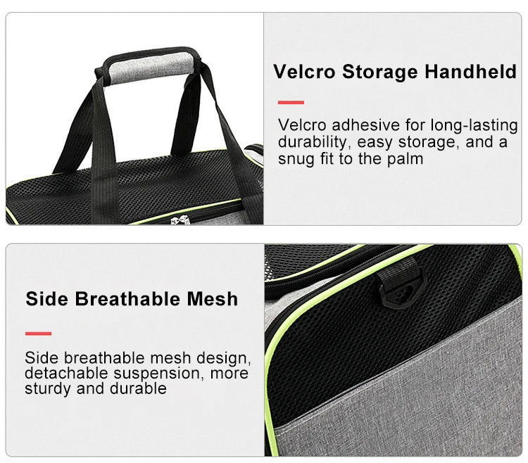 Soft Cat Handbag Pet Carries Bags 2 Sided Expandable Carrier Breathable Net Pet Outdoor Travel Shoulder Bags Cat Products