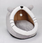 Winter Warm Cat Bed Pet House Cozy Kitten Lounger Cushion Cats House Tent Soft Small Dog Beds Washable Cat Cave Pet Supplies