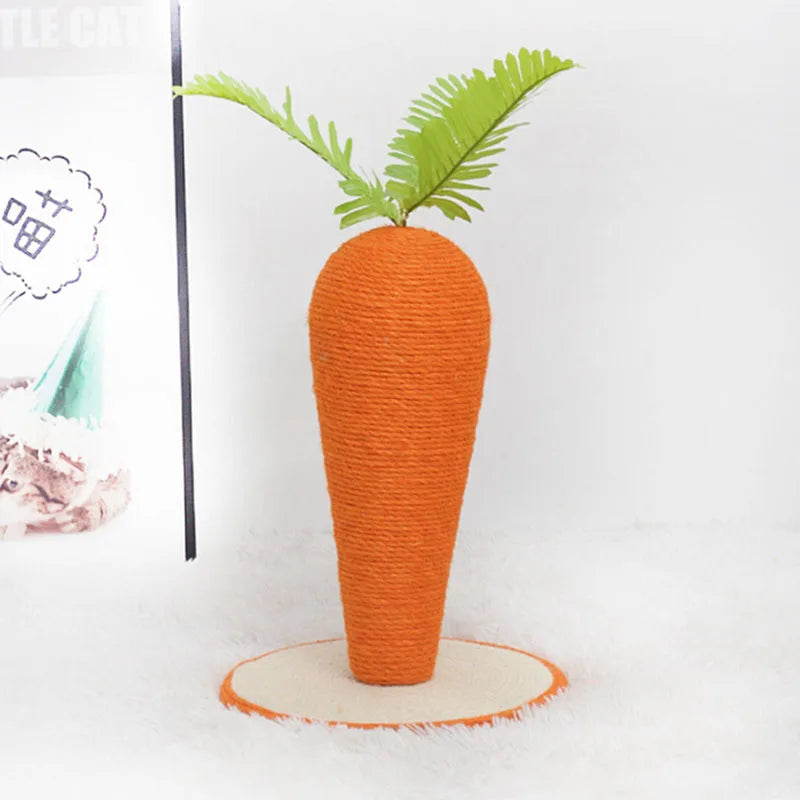 Cat Scratcher Carrot Climbing Small Tree Wearable Toy Cat Tree Scratching Post for Cat Tower Cartoon House Toy Supplies for Pet