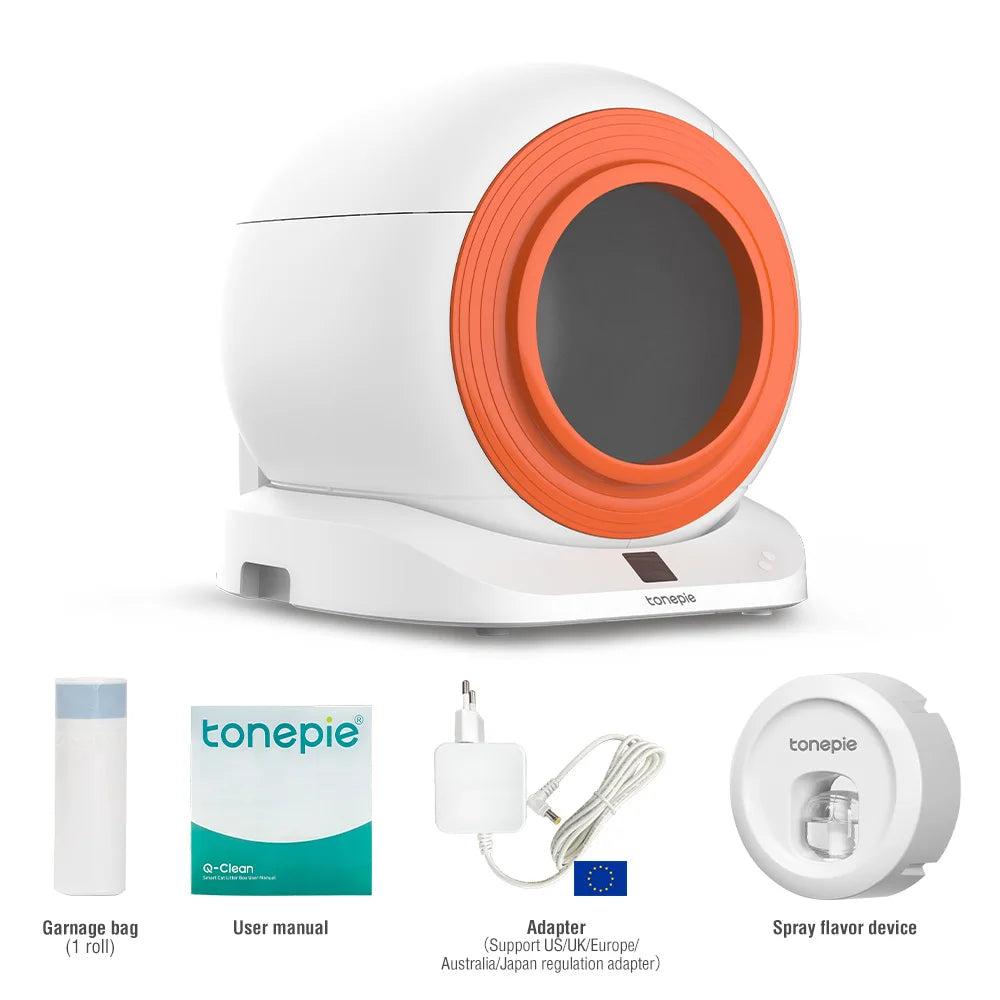 65L Automatic Self-Cleaning Cat Litter Box APP Control Detachable Tonepie Q-clean OEM ODM Smart Cat Toilet Cat Products
