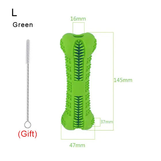 Dog Chew Toy Toothbrush Rubber Puppy Dog Molar Tooth Stick Pet Toys Teeth Cleaning Nontoxic Natural Dental Care for S/M Size Dog